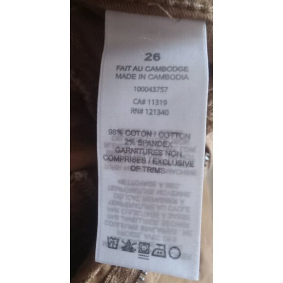 Dynamite Brown Pants Women’s Size 26 Slim Fit Casual Work Trouser Style Jeans - Picture 6 of 7